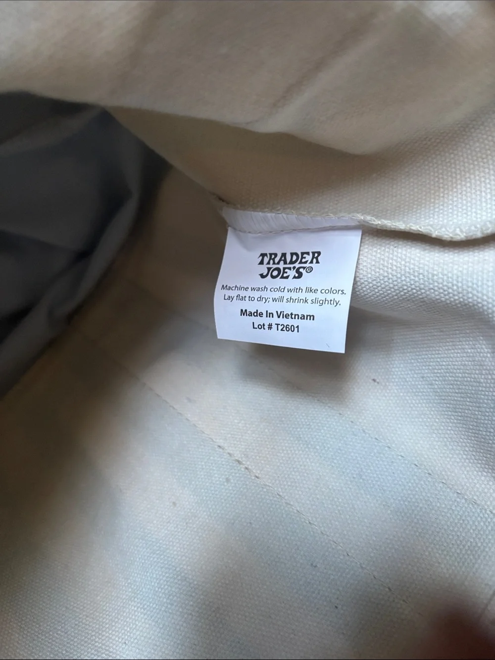 Trader Joe’s Light Blue & Cream Striped Mini Canvas Tote